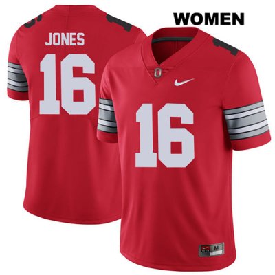 Women's NCAA Ohio State Buckeyes Keandre Jones #16 College Stitched 2018 Spring Game Authentic Nike Red Football Jersey OX20T42BN